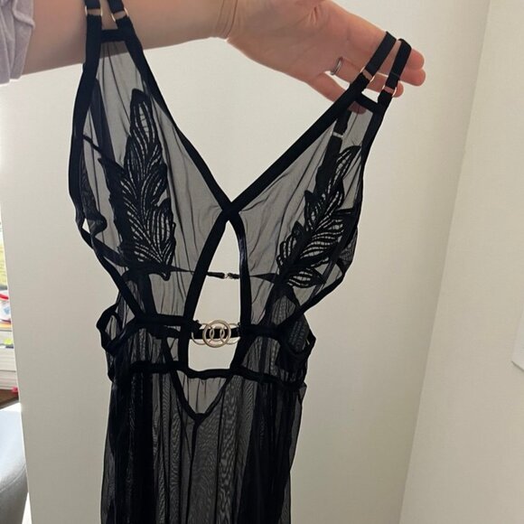 Bluebella Black Long Chemise Lingerie Dress (Like New) - Picture 10 of 12